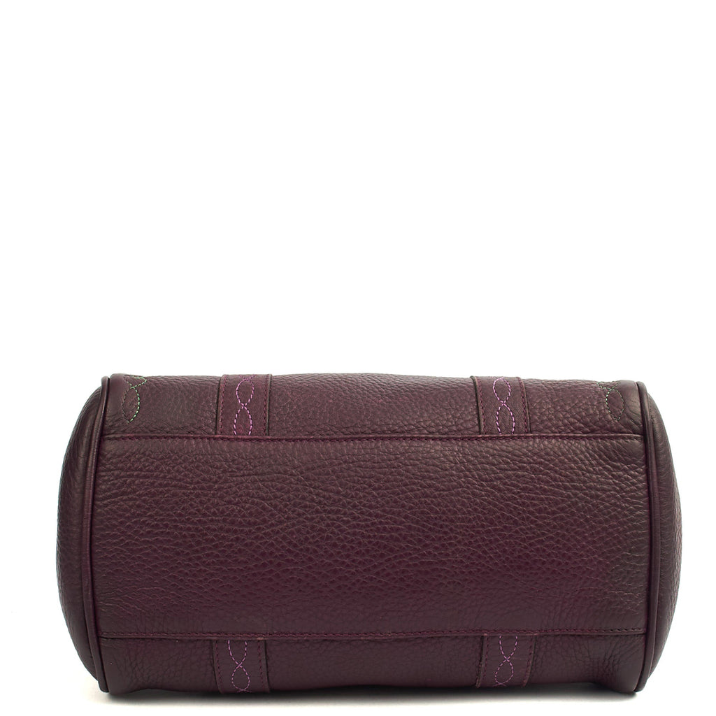 Mulberry Top Handle Bayswater- Small in Burgundy, Calfskin Leather