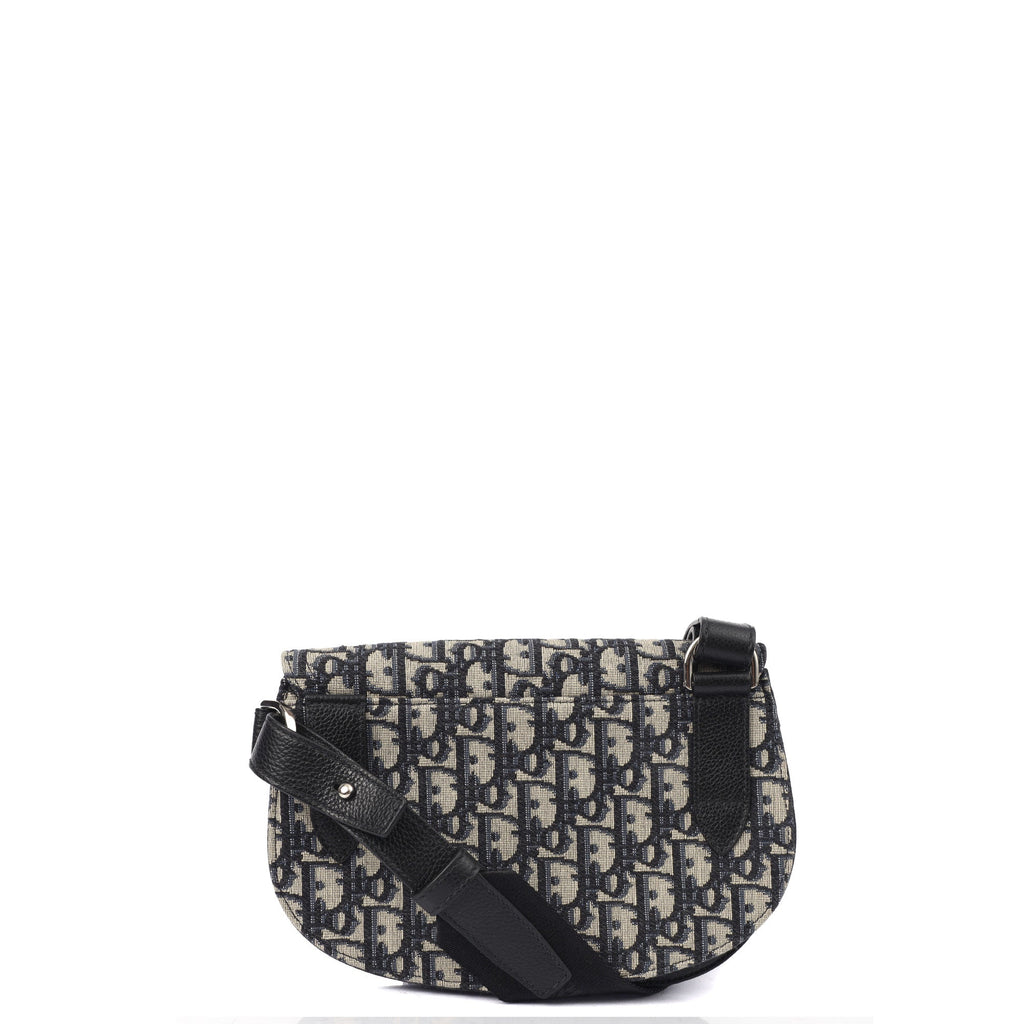 Christian Dior Cross Body Homme - Saddle Bag in Blue, Fabric