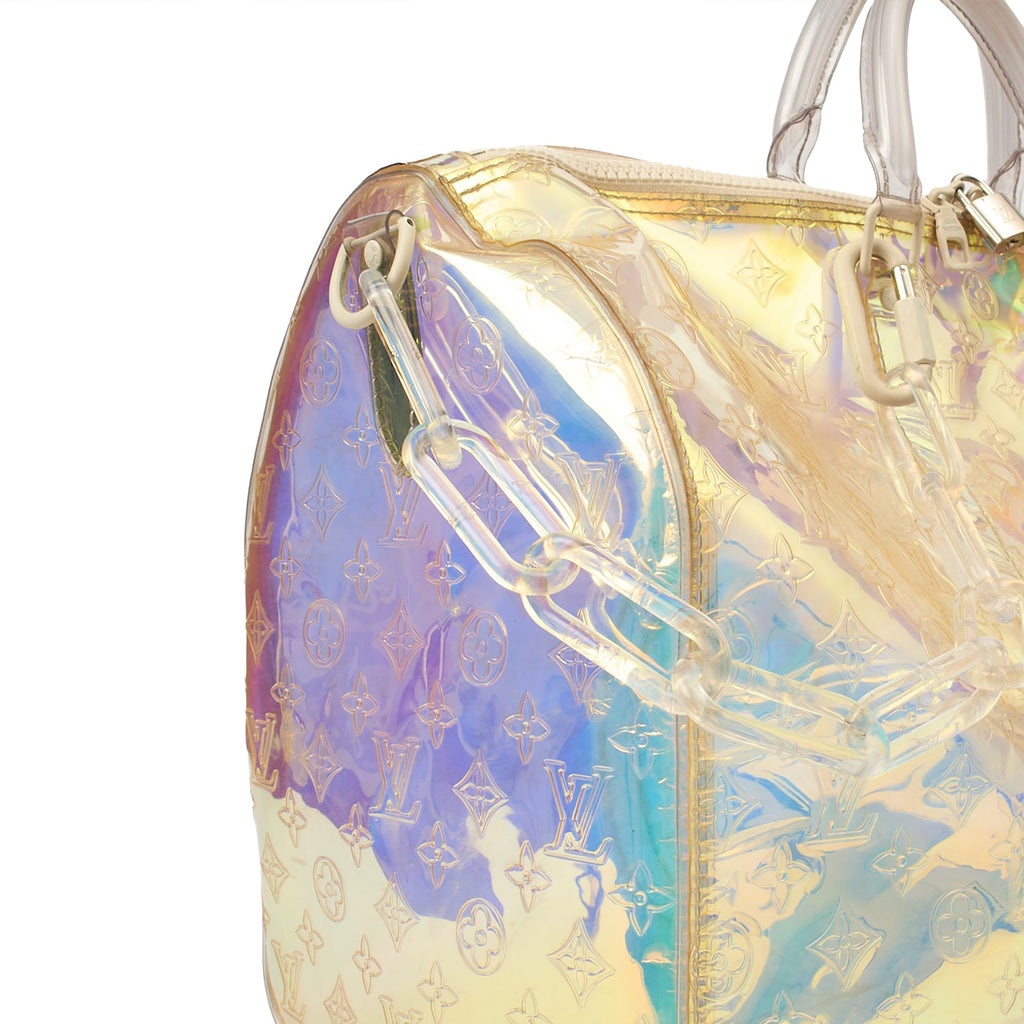 Louis Vuitton Soft Sided Prism Keepall Bandouliere 50 in Multi, Plastic