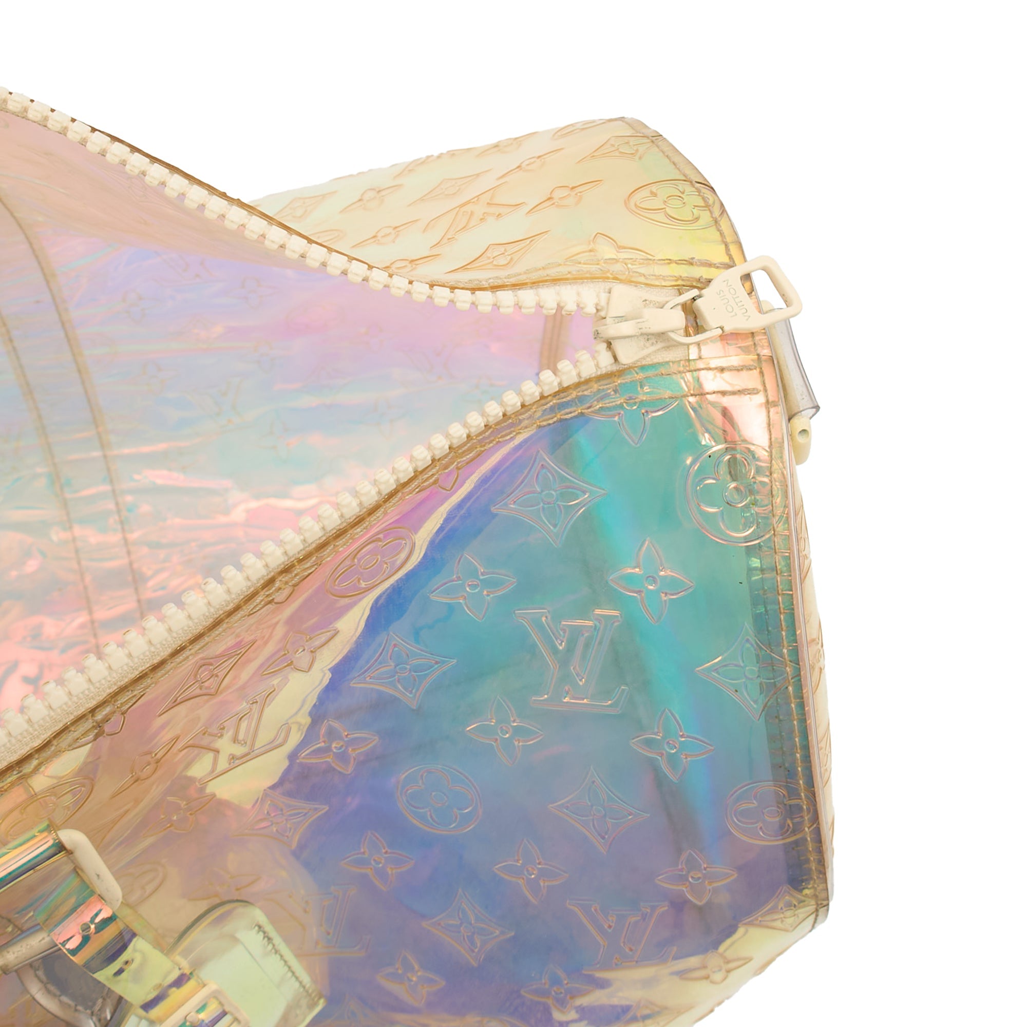 Louis Vuitton Soft Sided Prism Keepall Bandouliere 50 in Multi, Plastic