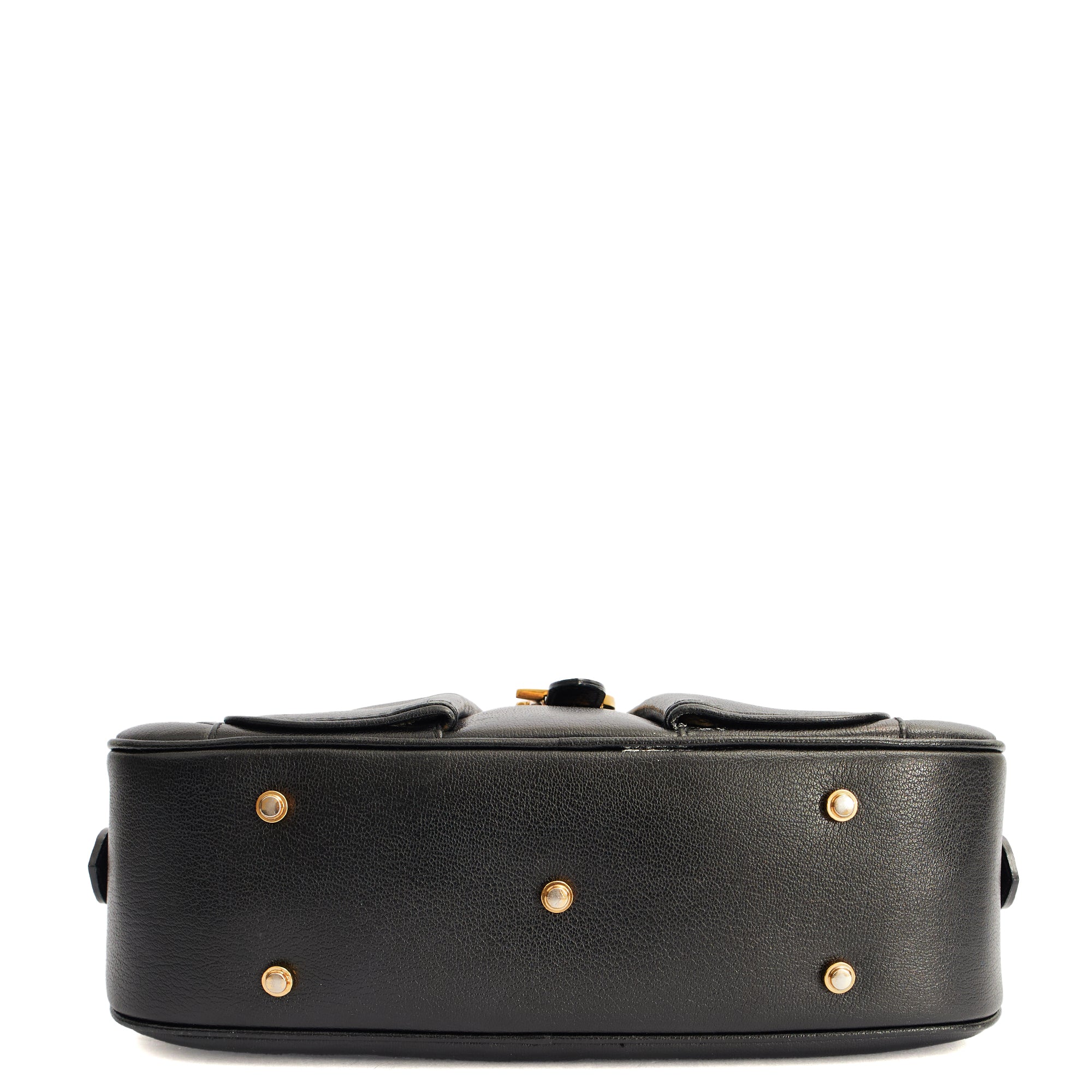 Christian Dior Tote Double Saddle Bowler in Black, Calfskin