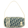 Christian Dior Shoulder Bag Trotter Pochette in Blue, Canvas