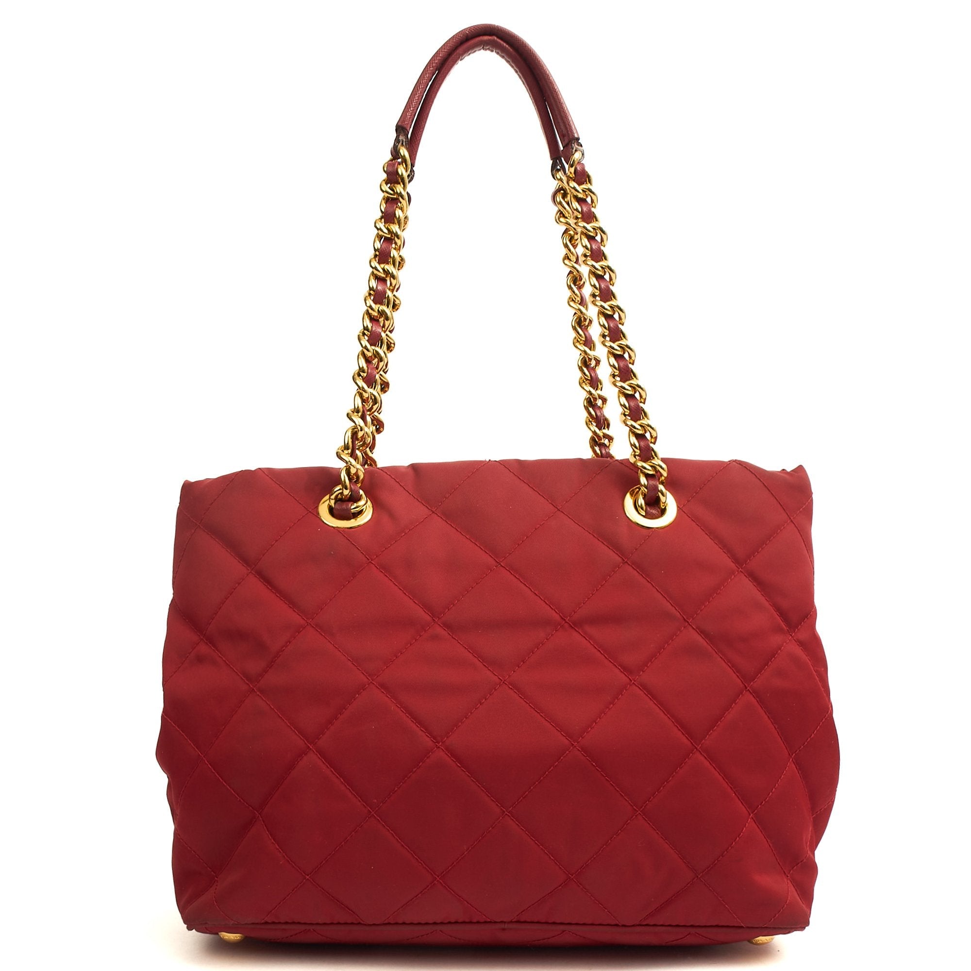 Prada Tote Nylon Tote Bag in Red, Nylon