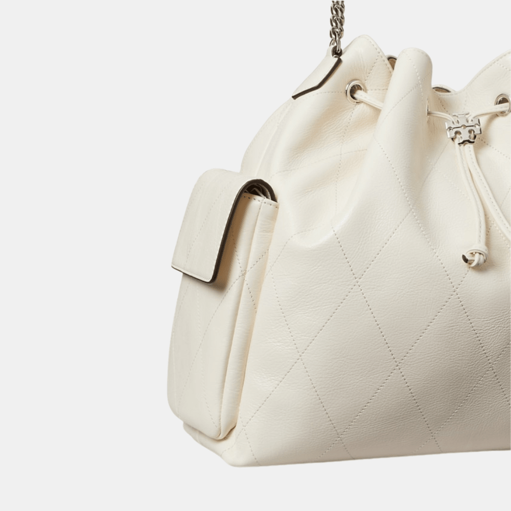 Tory Burch Large Charlie Quilted Drawstring Shoulder Bag