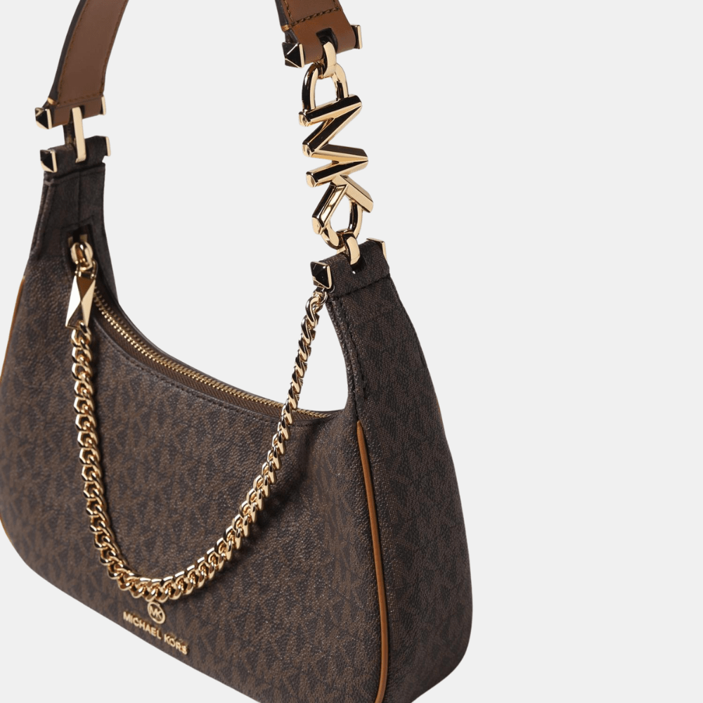 Michael Kors Piper Small Logo Shoulder Bag in Signature Monogram Canvas