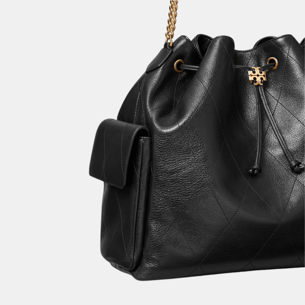 Tory Burch Large Charlie Quilted Drawstring Shoulder Bag