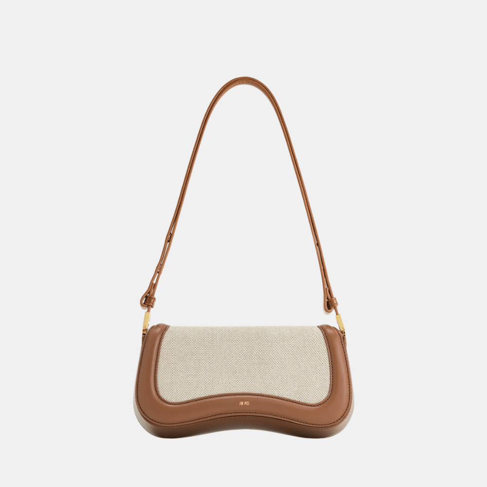 JW Pei Joy Shoulder Bag (Brown Canvas)