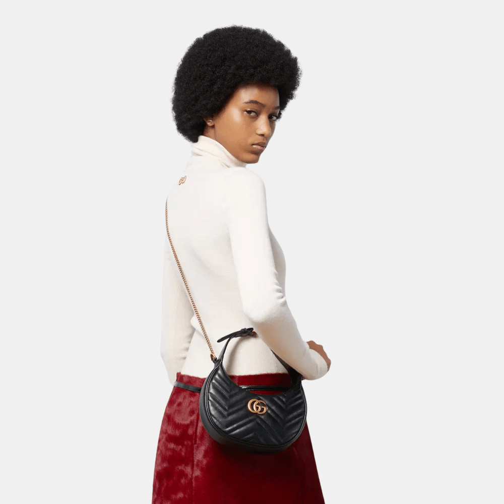 Gucci GG Marmont Mini Shoulder Bag (Black)