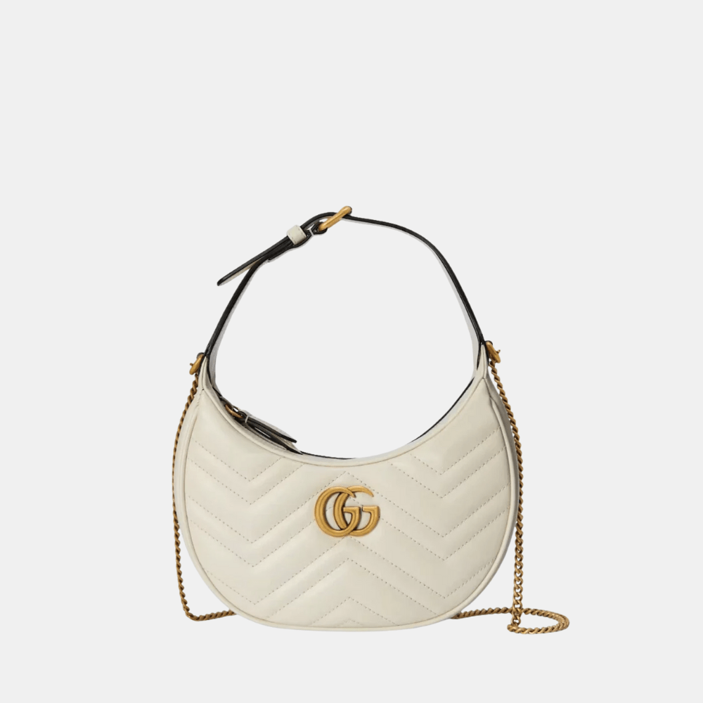 Gucci GG Marmont Mini Shoulder Bag (White)