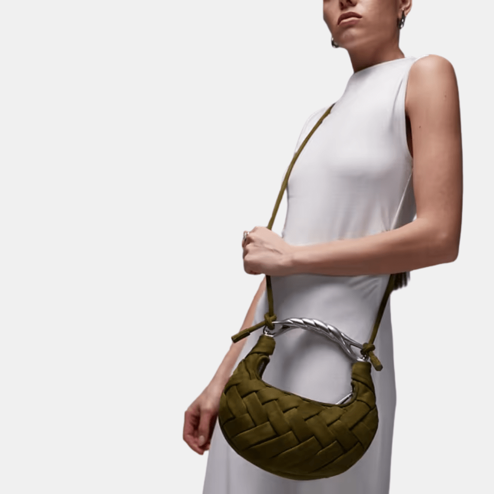 JW Pei Orla Weave Faux Suede Handbag