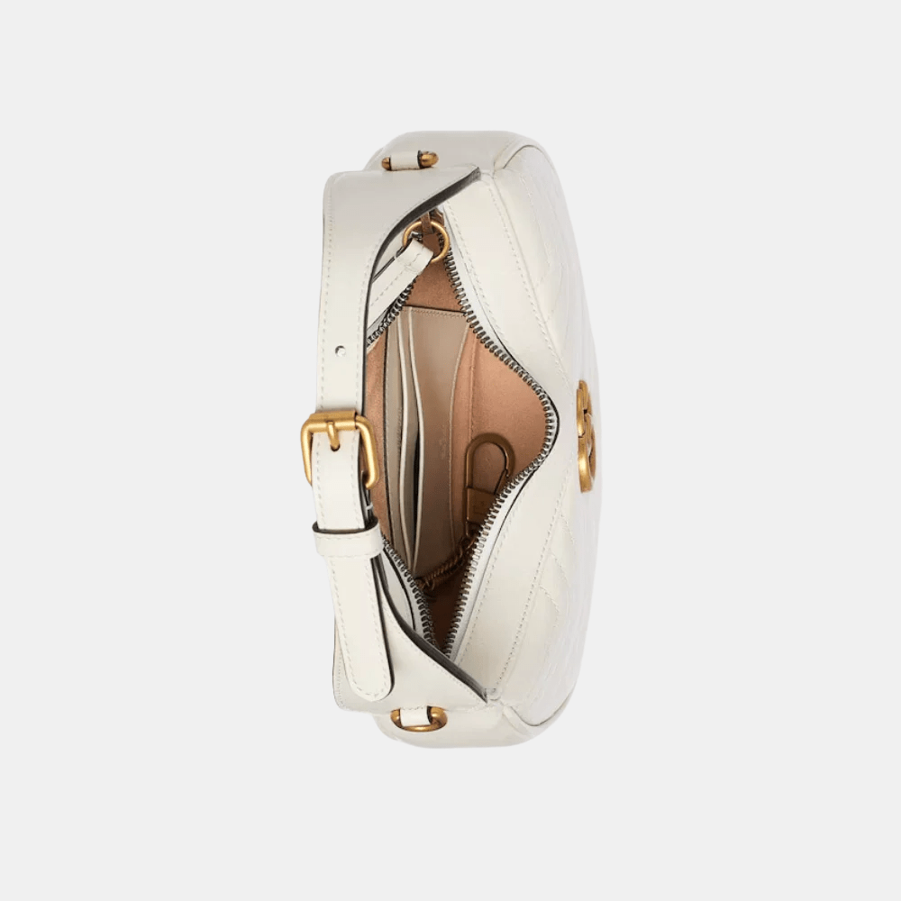Gucci GG Marmont Mini Shoulder Bag (White)
