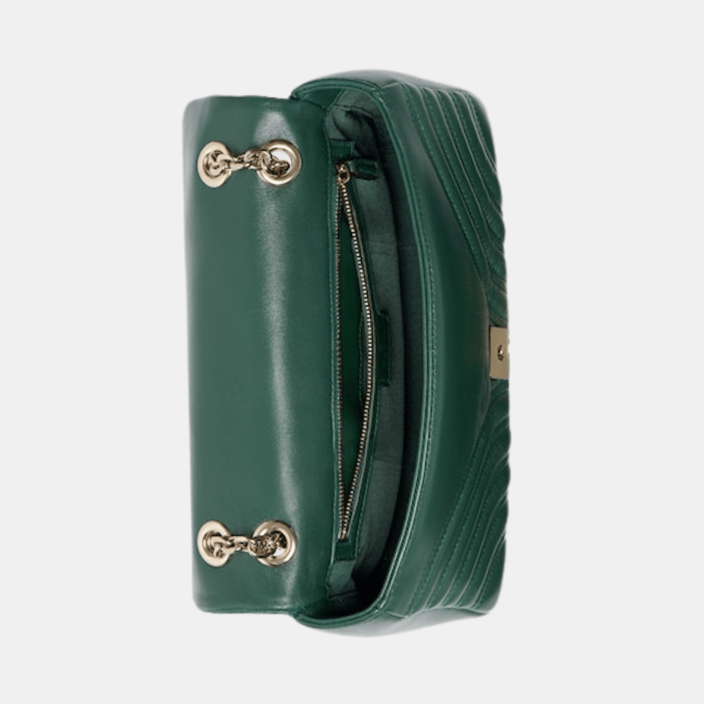 Gucci GG Marmont Medium Shoulder Bag In Green Leather