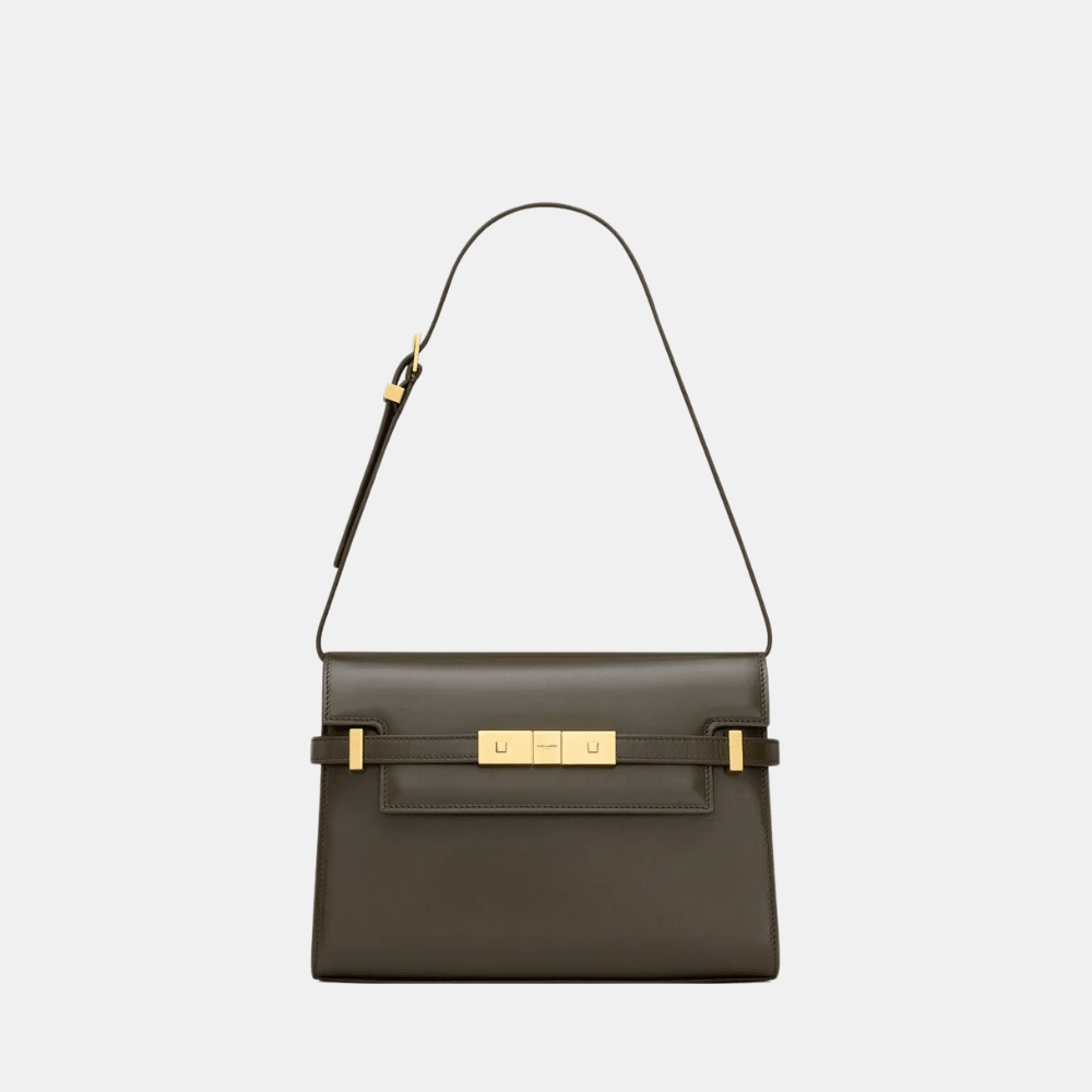 Saint Laurent Small Manhattan In Box Shoulder Bag (Emy Green)