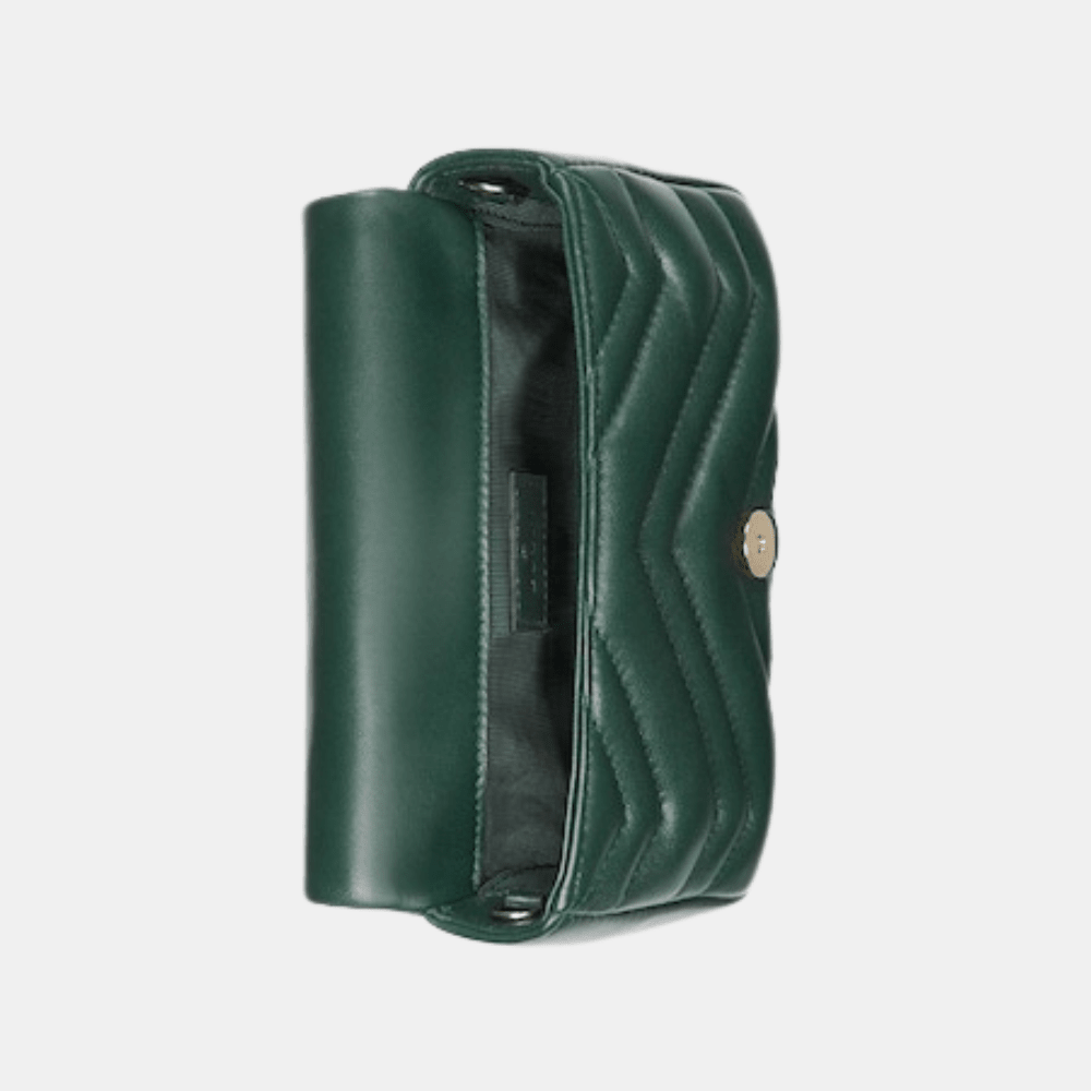 Gucci GG Marmont Mini Shoulder Bag In Green Leather