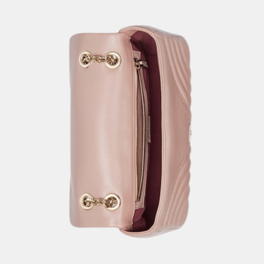 Gucci GG Marmont Medium Shoulder Bag In Pink Beige Leather