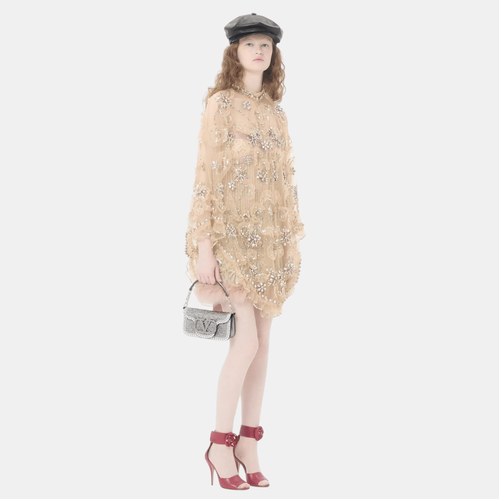 Valentino Garavani Locò Small Shoulder Bag With Rhinestones