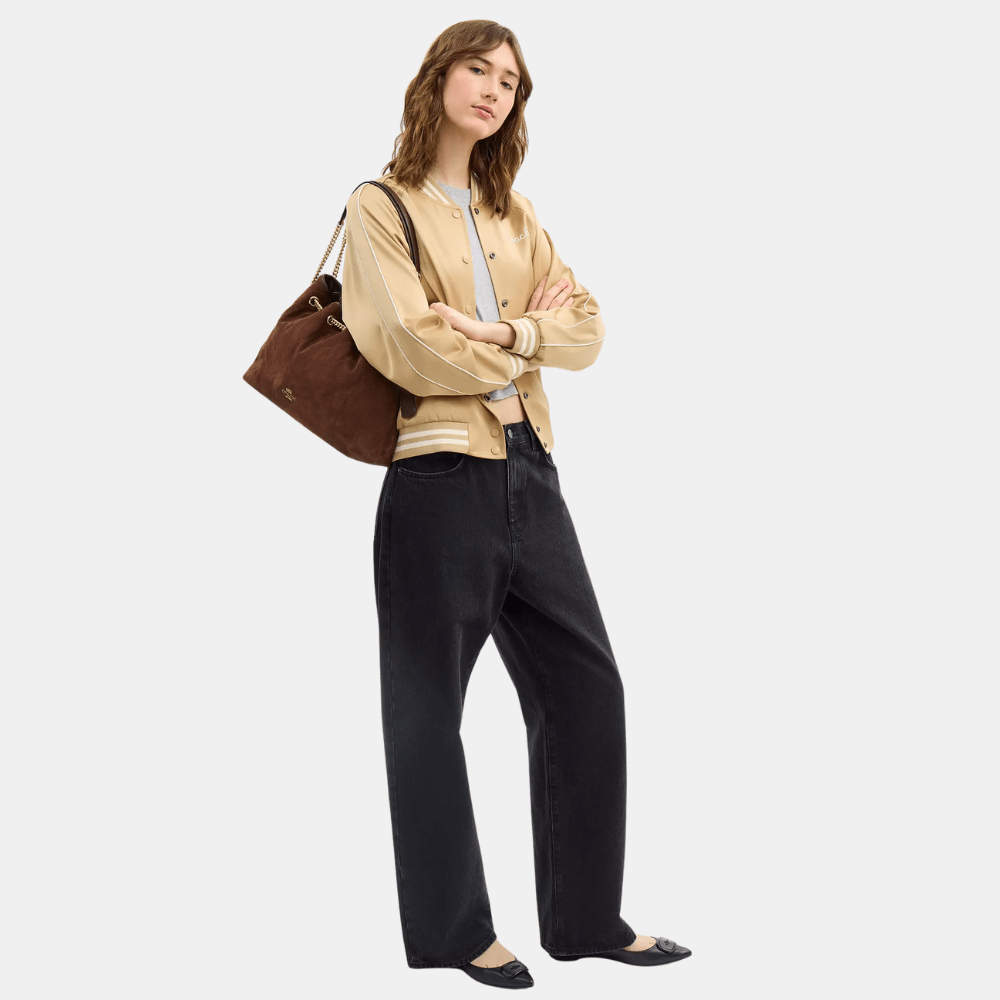 Coach Evelyn Shoulder Bag With Quilting (Vintage Brown)
