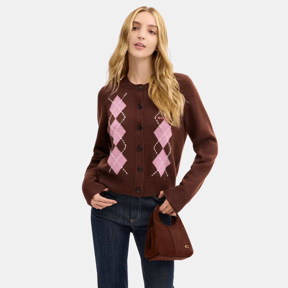 Coach Lana Shoulder Bag 19 (Suede/Warm Brown)