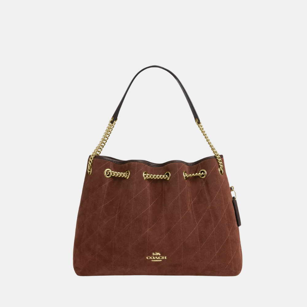 Coach Evelyn Shoulder Bag With Quilting (Vintage Brown)