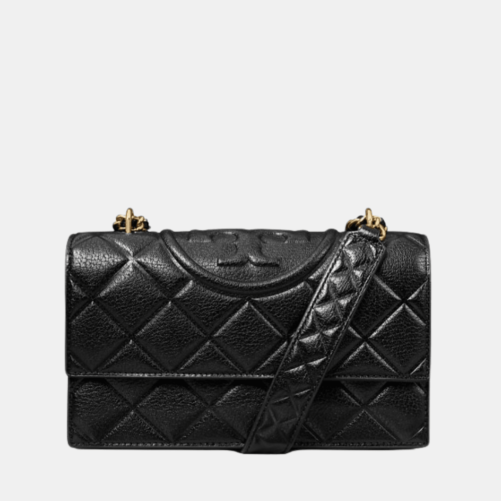 Tory Burch Small Fleming Shoulder Bag (Black)