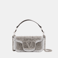 Valentino Garavani Locò Small Shoulder Bag With Rhinestones