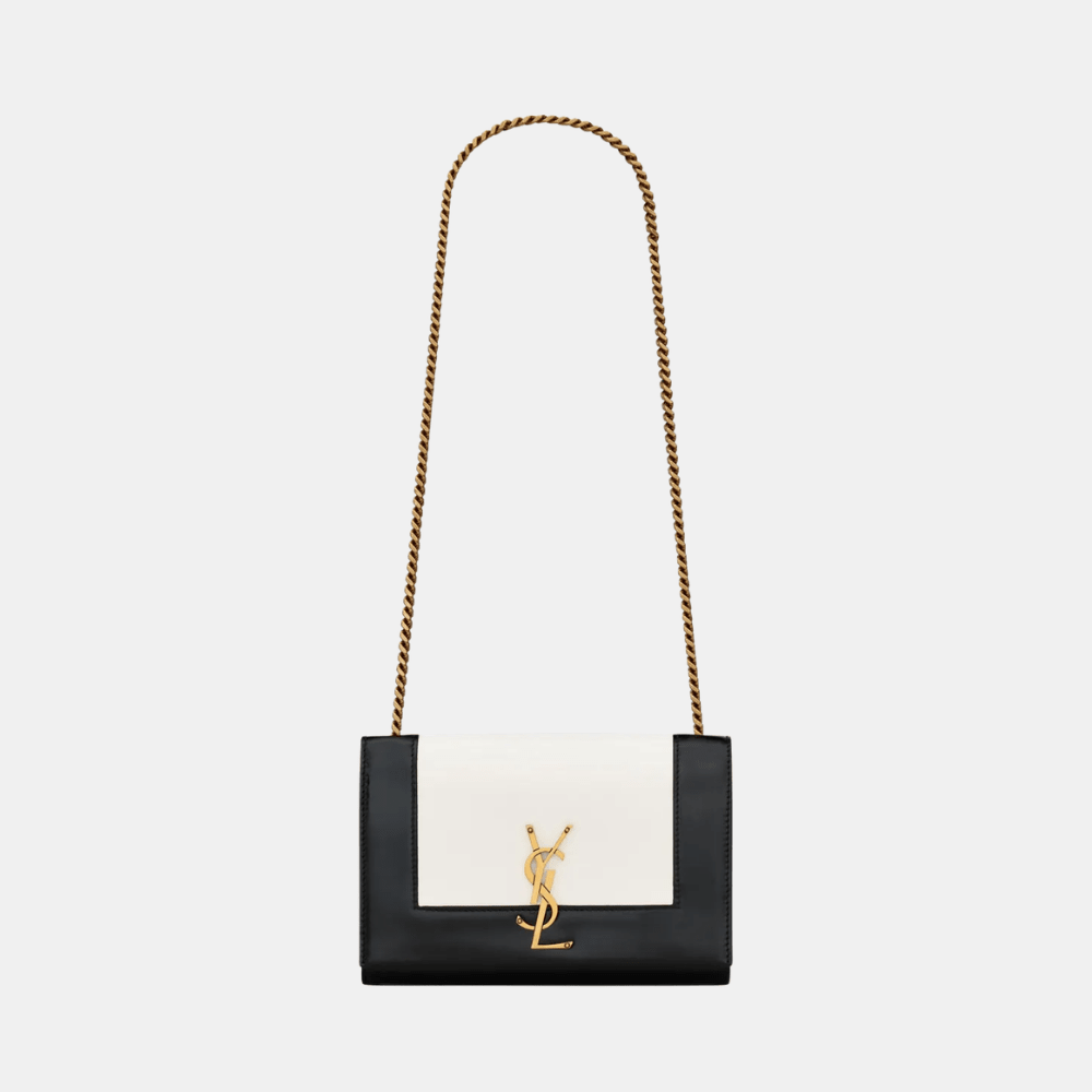 Saint Laurent Kate Small Shoulder Bag (Black/ White)