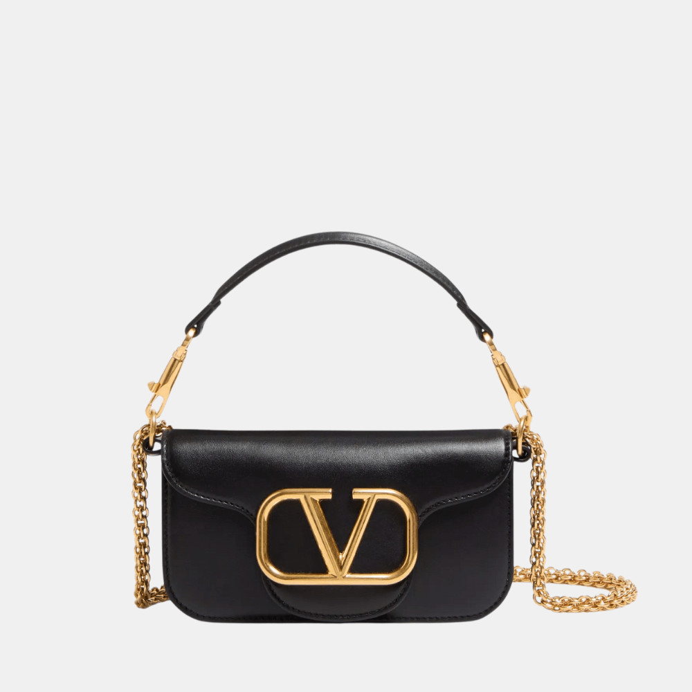 Valentino Garavani Locò Small Shoulder Bag (Black)