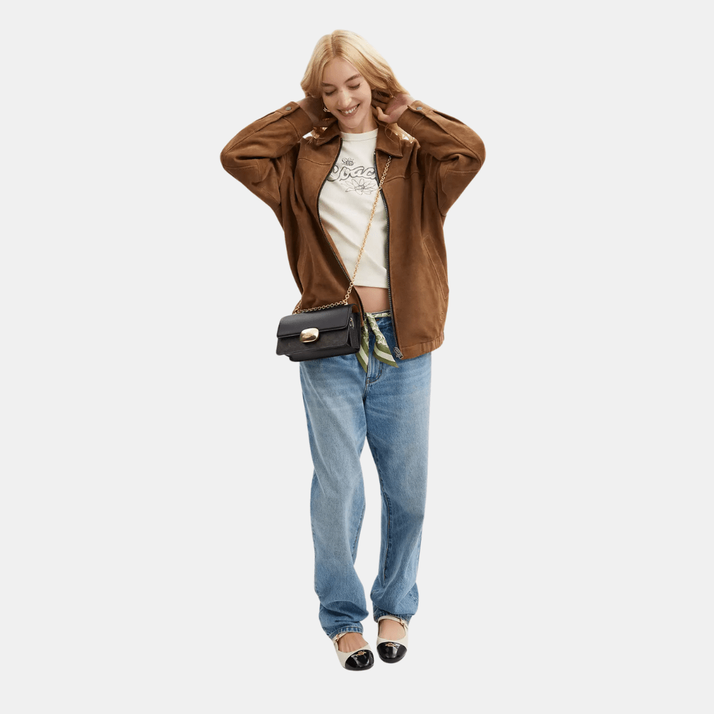 Coach Eliza Flap Crossbody Bag In Signature Canvas