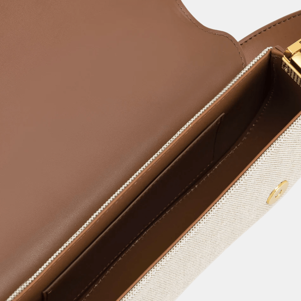 JW Pei Joy Shoulder Bag (Brown Canvas)