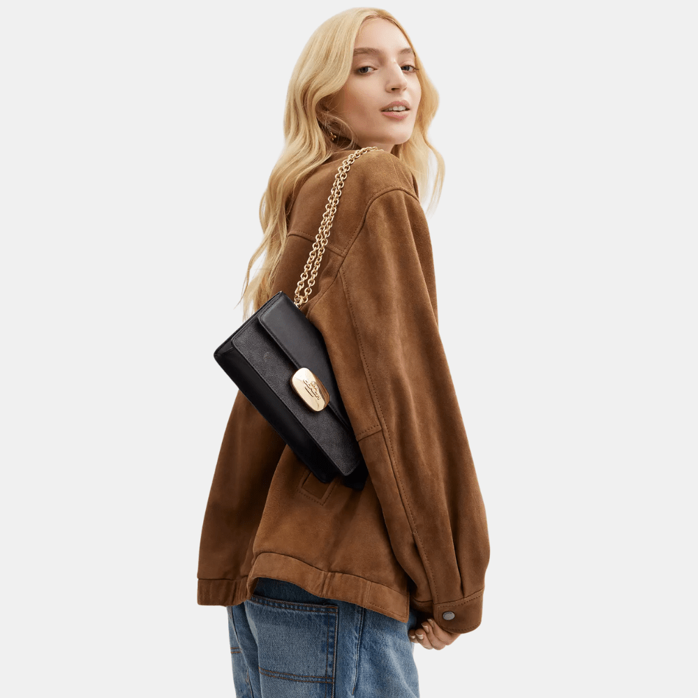 Coach Eliza Flap Crossbody Bag In Signature Canvas