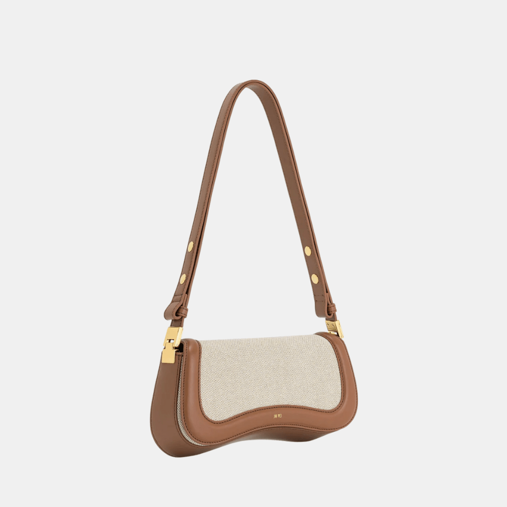JW Pei Joy Shoulder Bag (Brown Canvas)
