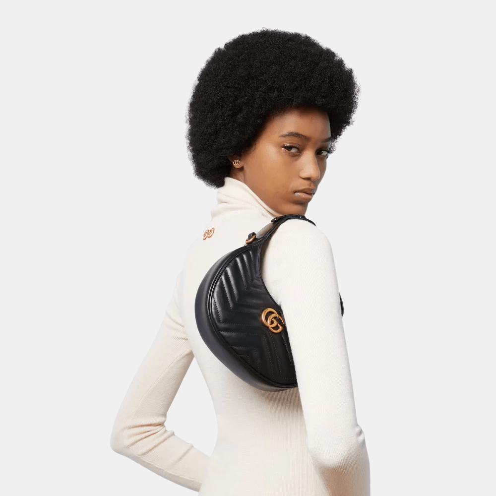 Gucci GG Marmont Mini Shoulder Bag (Black)