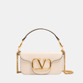 Valentino Garavani Locò Small Shoulder Bag (Light Ivory)