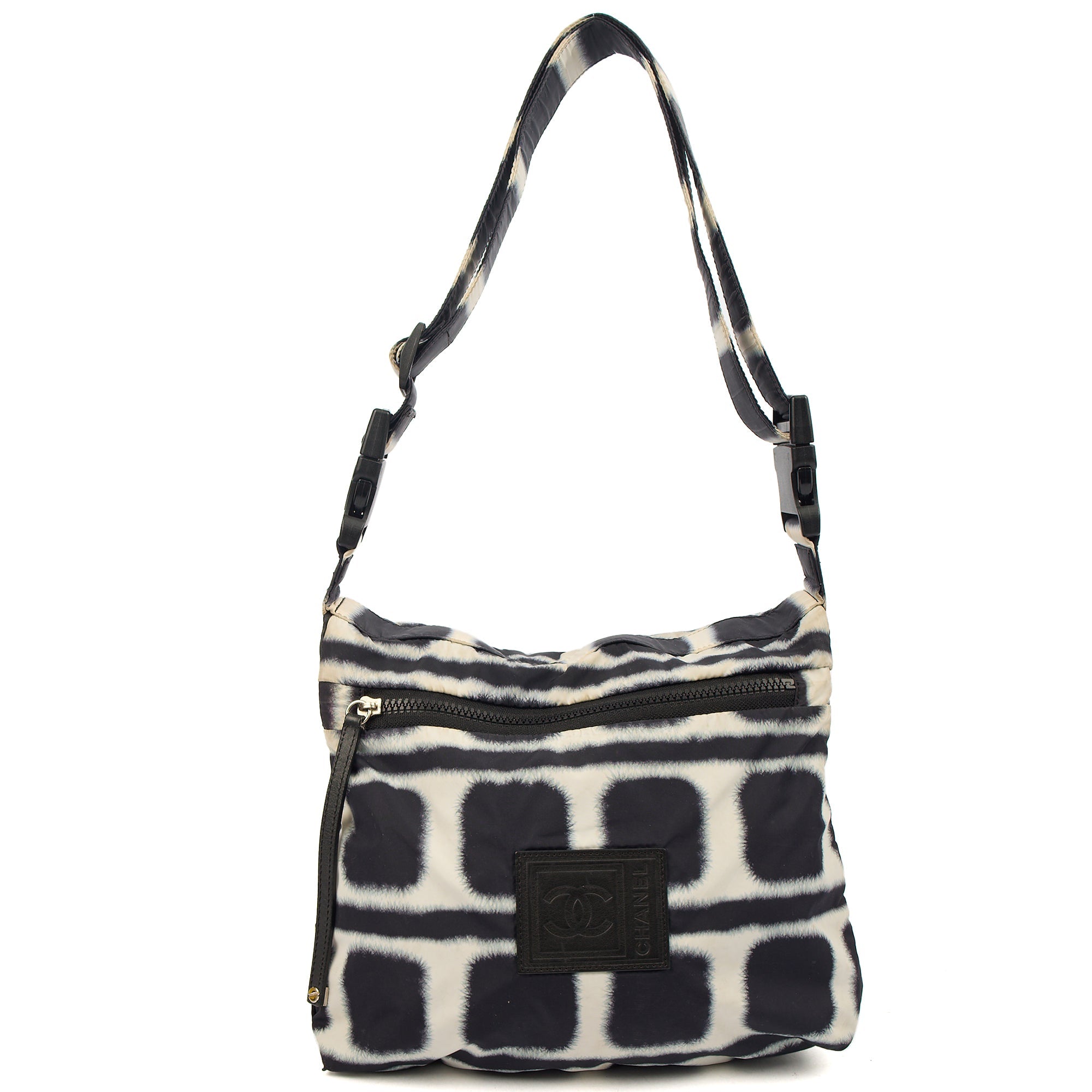 Chanel Shoulder Bag Round Messenger Bag  in Black, Fabric