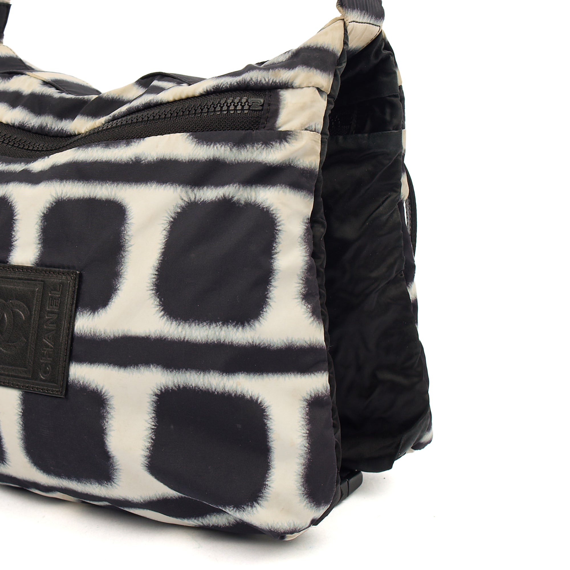 Chanel Shoulder Bag Round Messenger Bag  in Black, Fabric