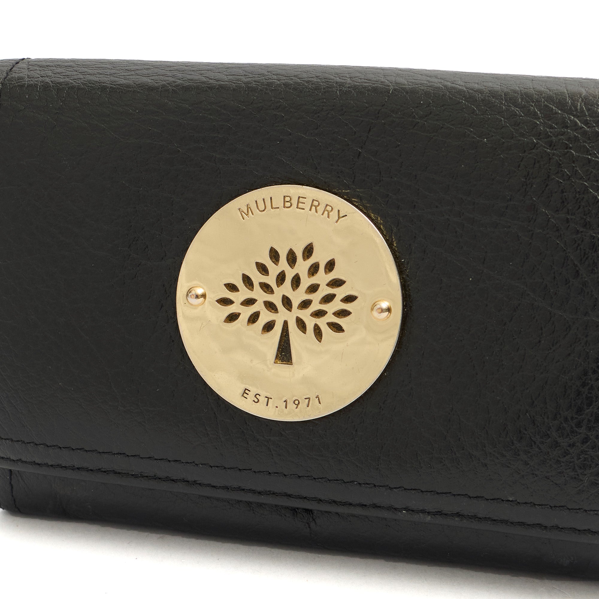 Mulberry Wallet Wallet in Black, Calfskin Leather