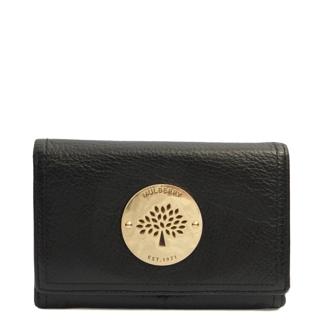 Mulberry Wallet Wallet in Black, Calfskin Leather