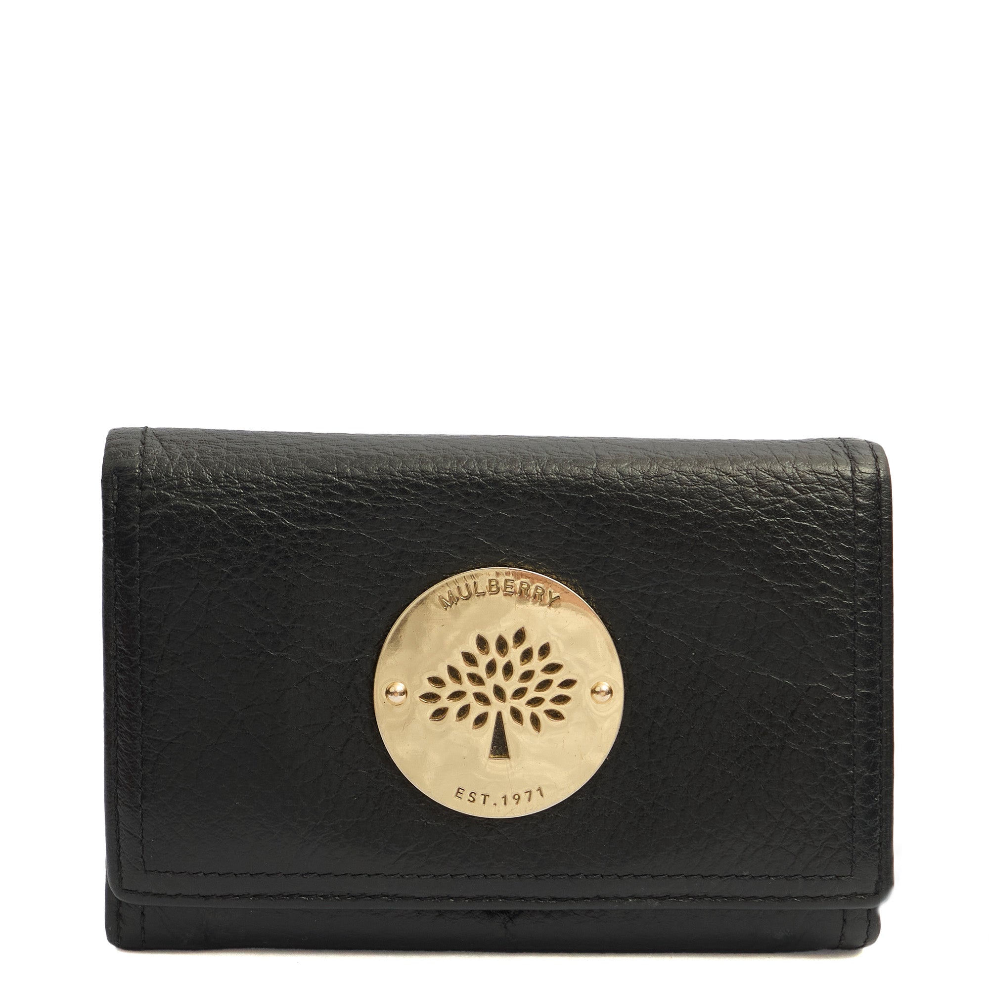 Mulberry Wallet Wallet in Black, Calfskin Leather