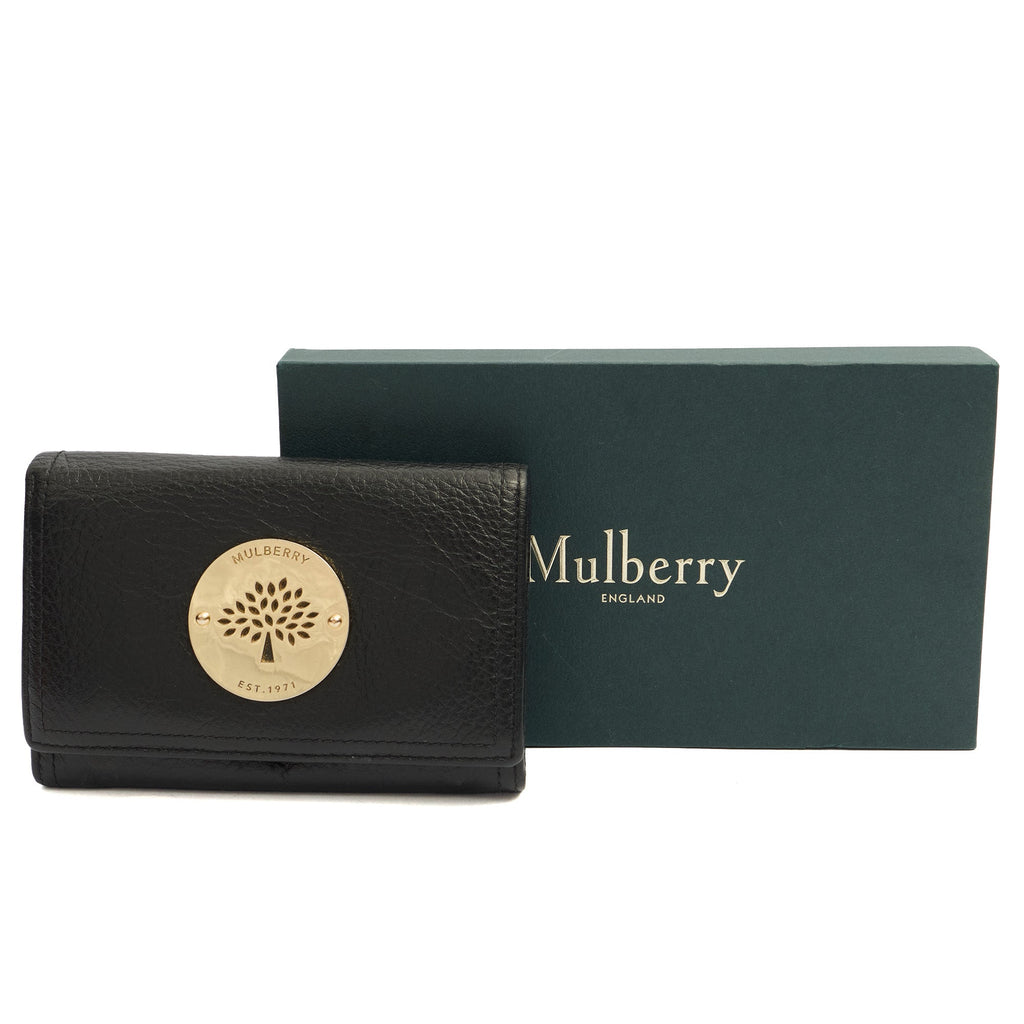 Mulberry Wallet Wallet in Black, Calfskin Leather