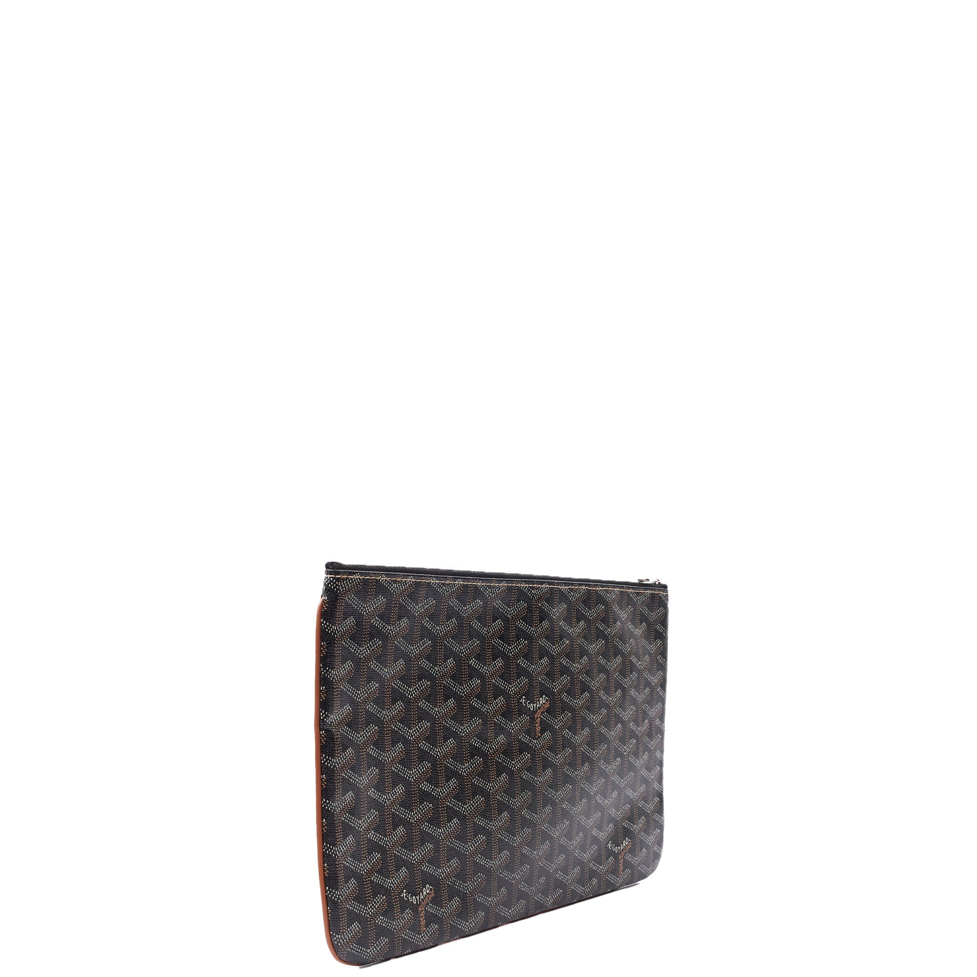 Goyard Clutch Senat Pouch PM in Brown, Leather