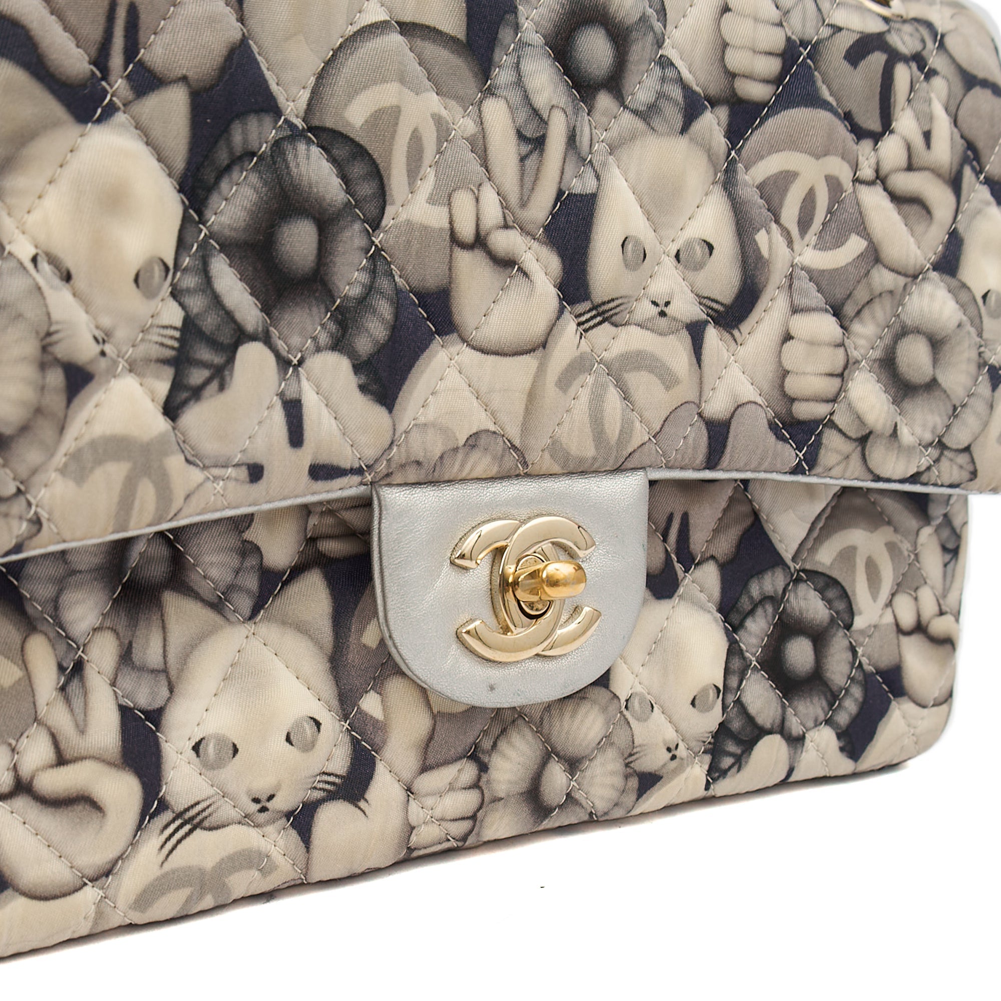 Chanel Shoulder Bag Classic Double Flap - Medium in Print, Fabric