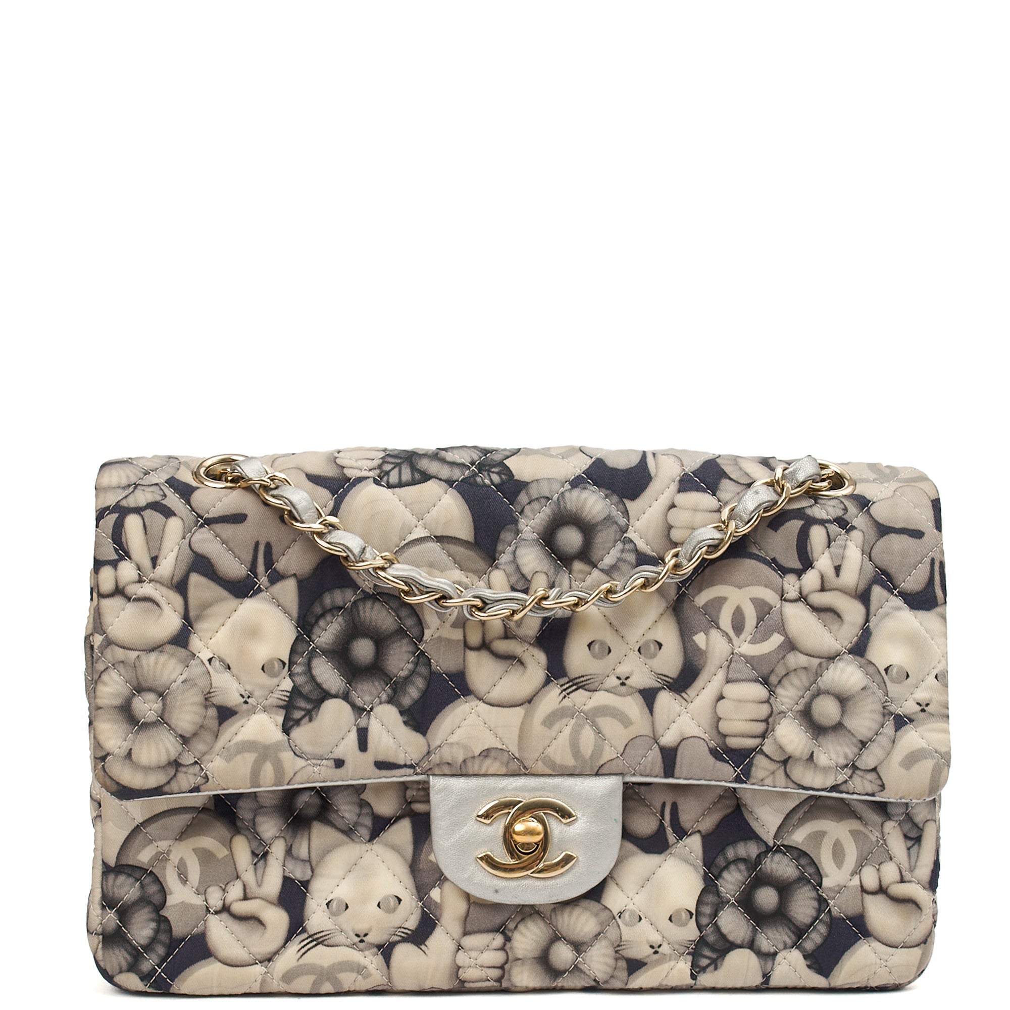 Chanel Shoulder Bag Classic Double Flap - Medium in Print, Fabric
