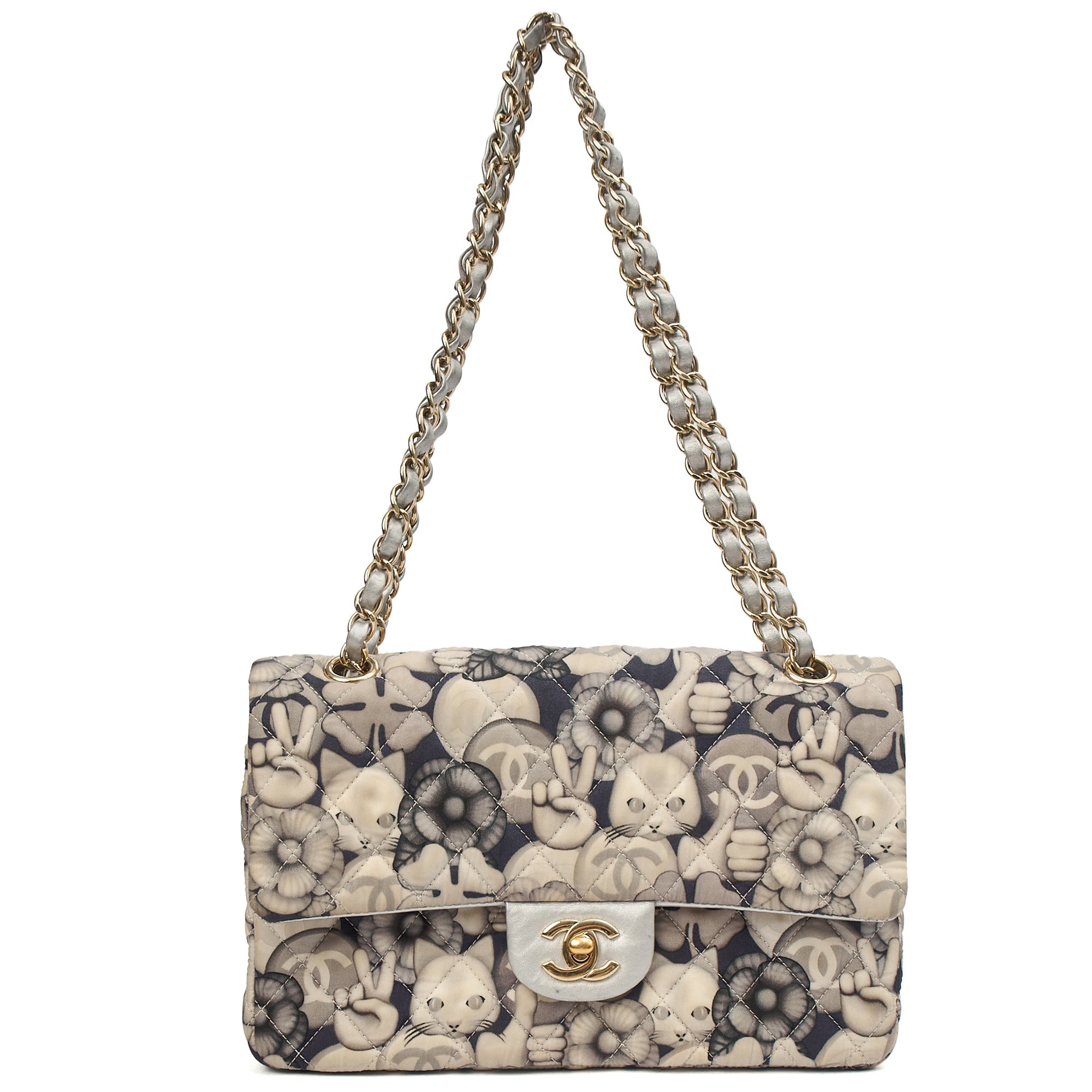 Chanel Shoulder Bag Classic Double Flap - Medium in Print, Fabric