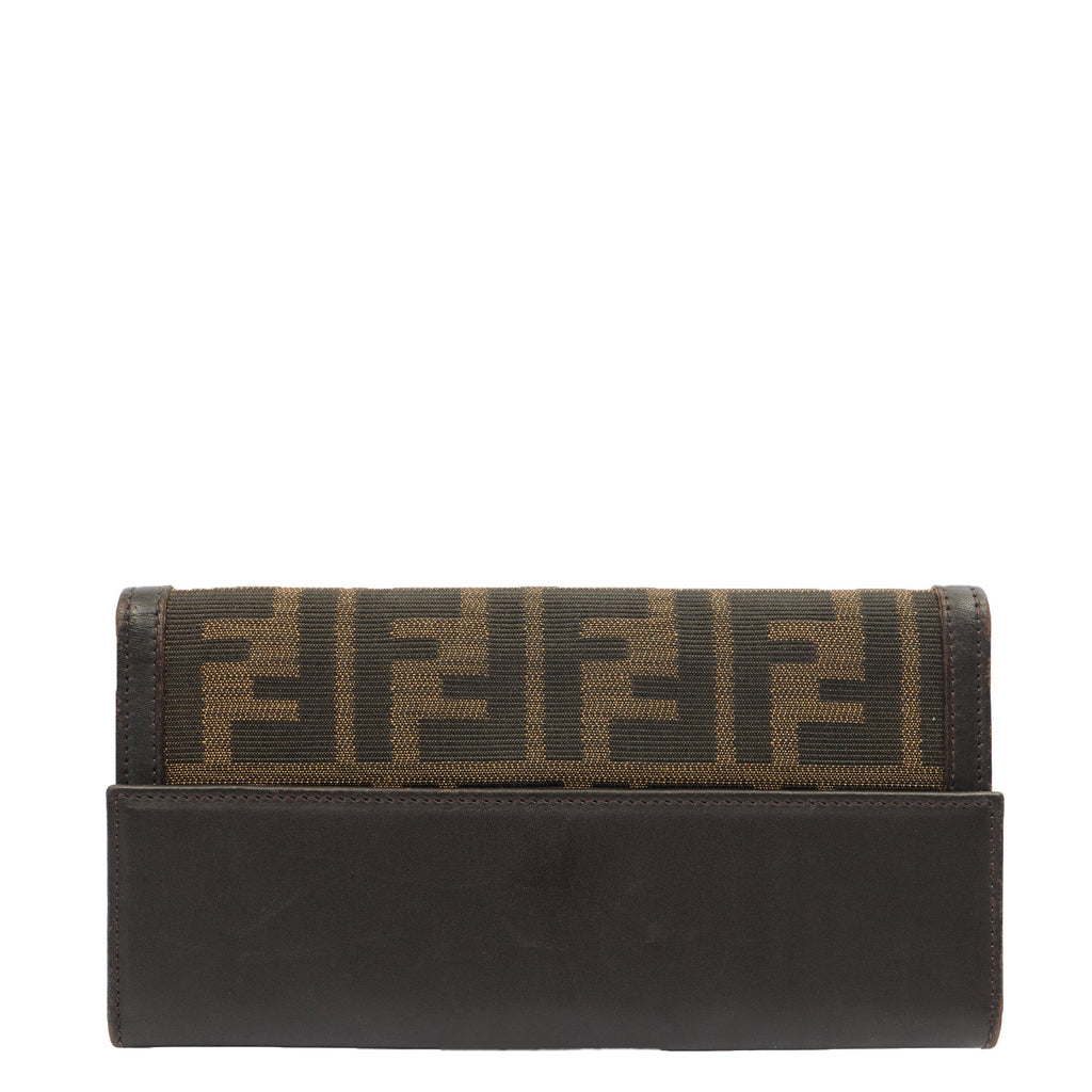 Fendi Purse Continental Wallet in Zucca FF, Canvas