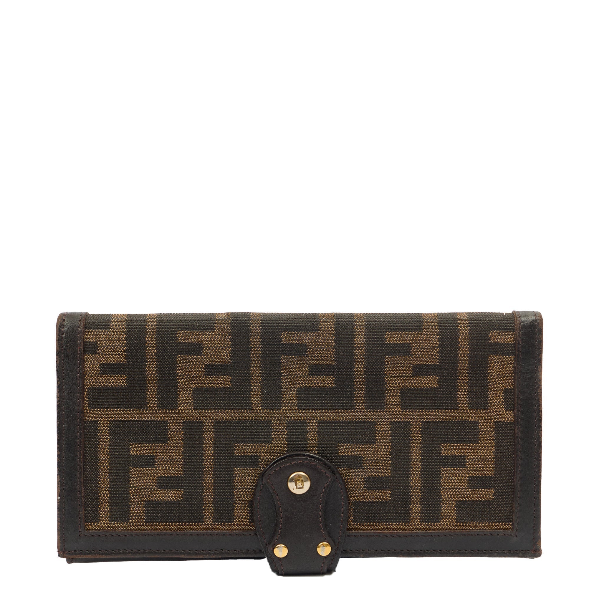 Fendi Purse Continental Wallet in Zucca FF, Canvas