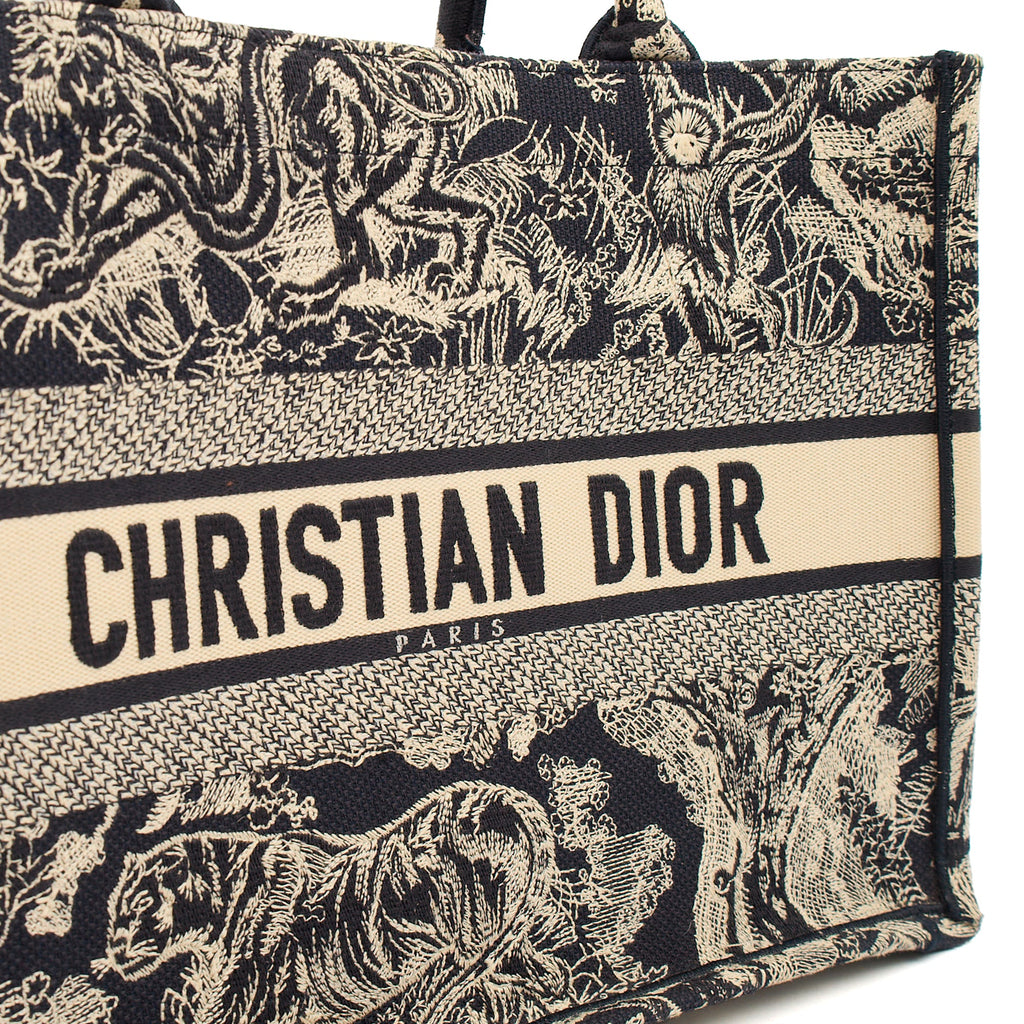 Christian Dior Tote Book Tote - Medium in Blue, Fabric