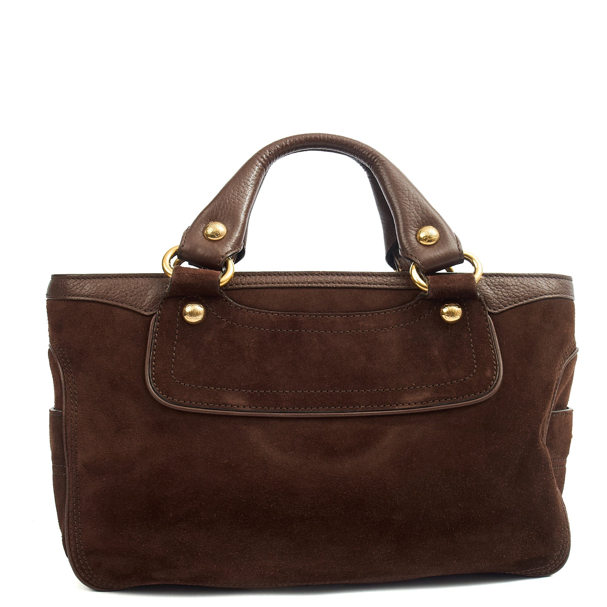 Celine Top Handle Boogie Bag in Brown, Suede