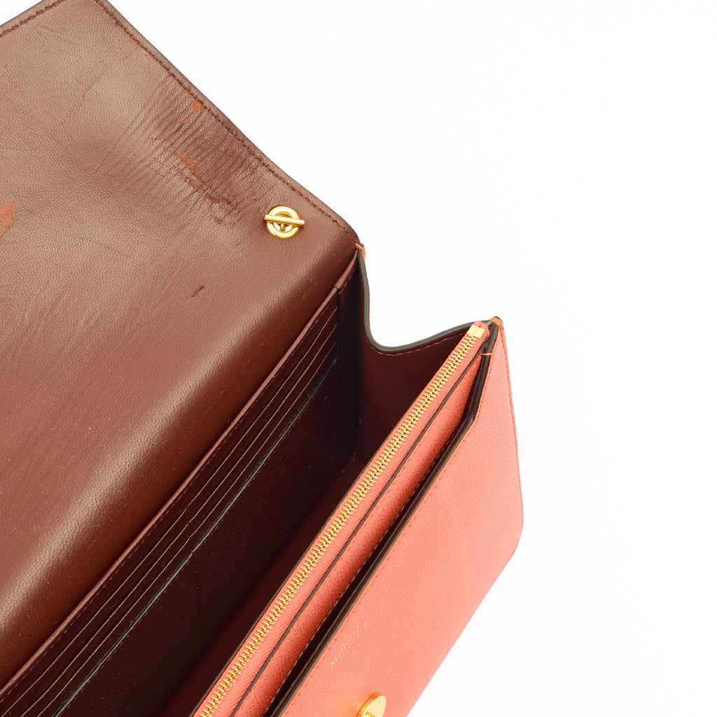 Mulberry Cross Body Darley in Coral Orange, Calfskin Leather