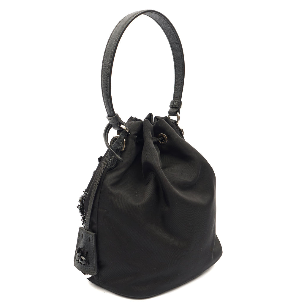 Prada Bucket Bag Bucket Bag in Black, Nylon
