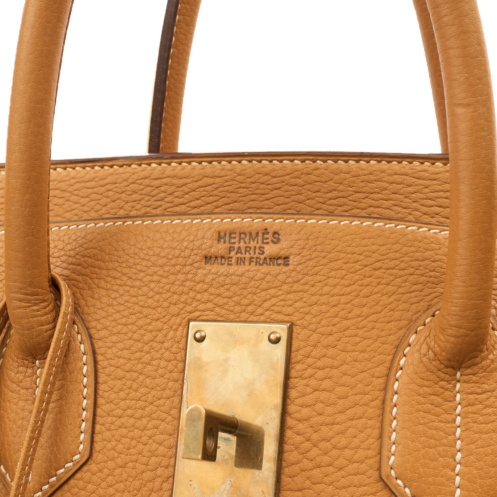 Hermes HAC (Haut à Courroies) 55 in Naturel Sable, Ardennes Leather